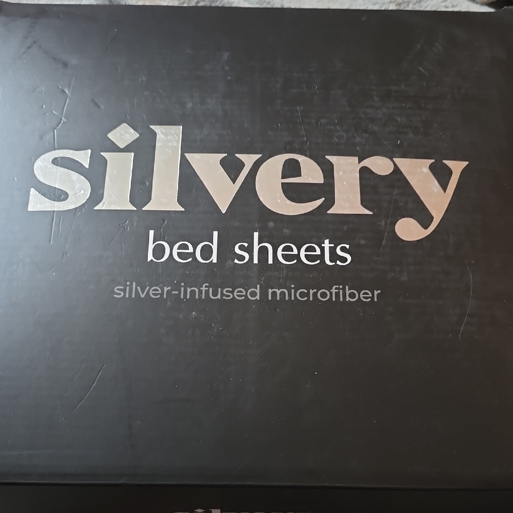 Silver Jeans Metallic Gray Bed Sheets